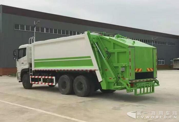 東風(fēng)天龍塑料瓶壓縮車全新涂裝上市4.jpg