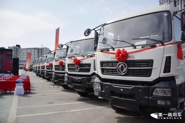 200臺(tái)東風(fēng)新汽燃油牽引車出口非洲.jpg