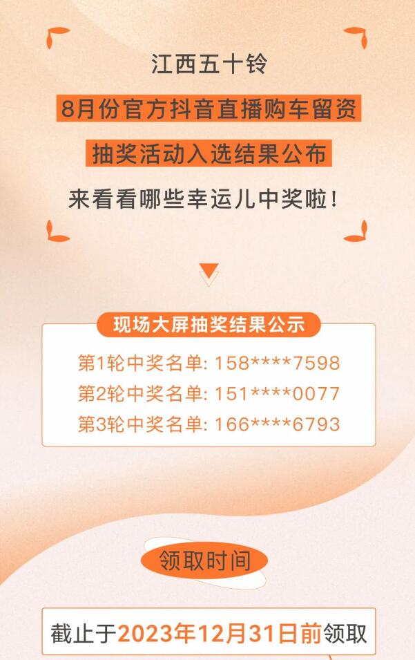 8月份官方抖音直播購(gòu)車(chē)留資抽獎(jiǎng)活動(dòng)入選結(jié)果公布！2.jpg